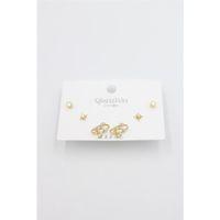 Çoklu Set Küpe - Altın