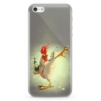 Apple iPhone 5 Kılıf Çılgın Tavuk Arka Kapak Koruma Desenli Full Koruyucu