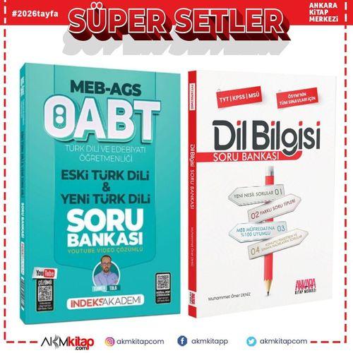 İndeks 2026 MEB AGS ÖABT Türk Dili ve Edebiyatı Eski Türk Dili ve Yeni Türk Dili ve AKM Dil Bilgisi Soru Bankası Seti 2 Kitap