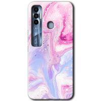 Tecno Spark 7 Pro HD Baskılı Kılıf + 9D Tam Ekran Koruyucu - Kabarmış Leke