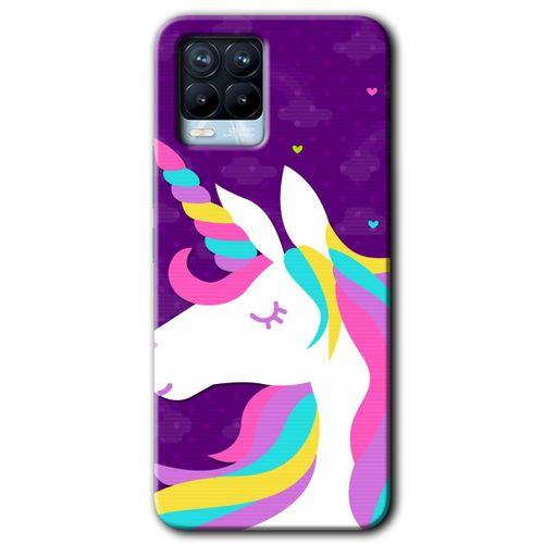 Realme 8 Pro Kılıf HD Desen Baskılı Arka Kapak - Unicorn Sleep