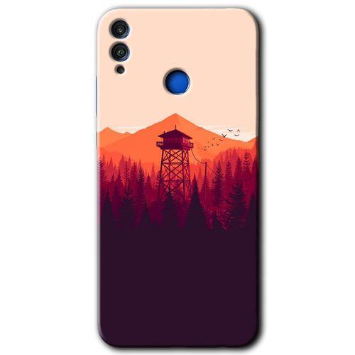 Honor 8c Kılıf HD Desen Baskılı Arka Kapak - Gözlem Kulesi