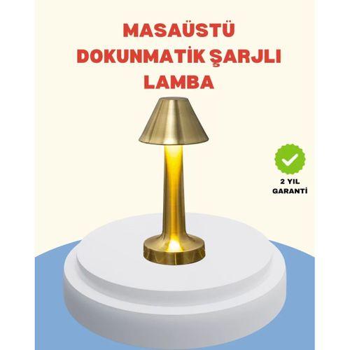 Şarjlı Masa Lambası 3 Işık Modu Kademesiz Karartma Metal Gövde