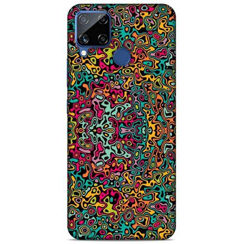 Lopard Oppo Realme C15 Uyumlu Kılıf Soyut Sanat (30) Desenli Silicone Case