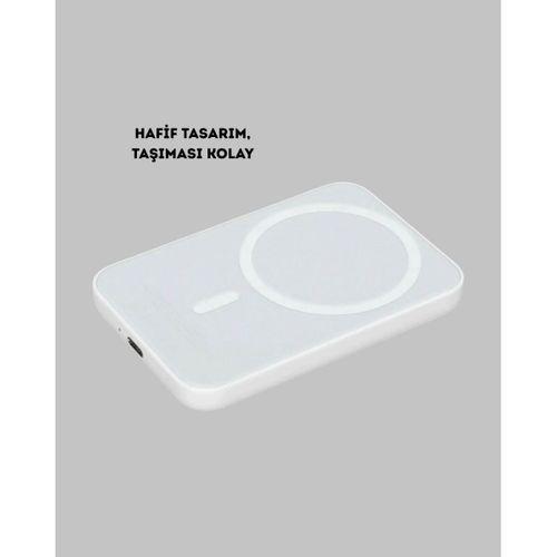 Magsafe Uyumlu Kablosuz Powerbank – Güçlü Mıknatıs, Hızlı Şarj, Kompakt Tasarım