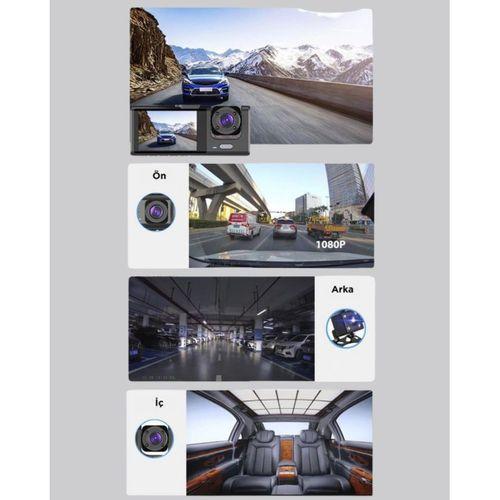 3 Kameralı Araç İçi Kayıt Cihazı  Suya Ve Toza Dayanıklı Tasarım