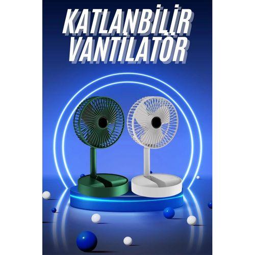 3 Kademe Hız Ayarlı Vantilatör Telefon Standlı Şarjlı Katlanabilir Soğutucu Pervane