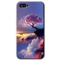 Realme C2 Kılıf HD Desen Baskılı Arka Kapak - Wash Red Wall + Kırılmaz Cam