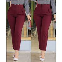 Kadın üste Oturan Paçası Bilek üzerinde Biten Atlas Kumaş Pantolon 36 (S) - 48 (4XL)