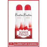 2 Adet Emotion Romance Kadın Vegan Deodorant 150 Ml Hızlı Kurur, Leke Bırakmaz