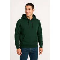 Erkek Üç İplik Kapüşonlu Kanguru Cepli SweatShirt Hoodie - Haki