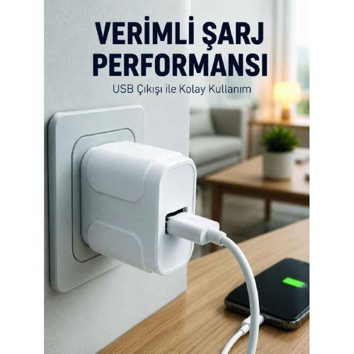 Usb Girişli 12w Şarj Adaptörü Kompakt Telefon Şarj Cihazı