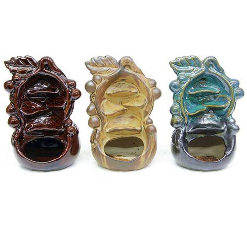 Seramik Dekoratif Şelale Geri Akışlı Tütsülük