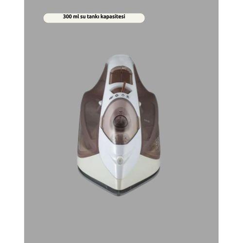 Kahverengi Buharlı Ütü 2200w Sürekli Buhar 120 G Şok Buhar