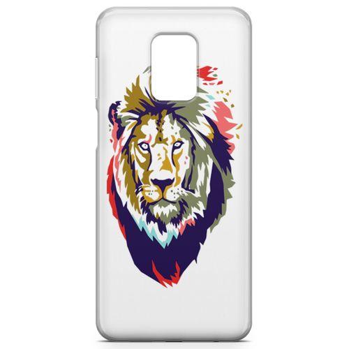 Xiaomi Redmi Note 9 Pro Kılıf Aslan Silüeti Arka Kapak Koruma Desenli Full Koruyucu