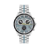 Quantum PWG1108.300 Quartz Kronograflı Çelik Gri Açık Mavi Kadran 46 mm Erkek Kol Saati