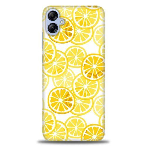 Samsung Galaxy A04E Kılıf HD Baskılı Kılıf - Sarı + Tam Ekran Koruyucu