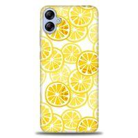 Samsung Galaxy A04E Kılıf HD Baskılı Kılıf - Sarı + Tam Ekran Koruyucu