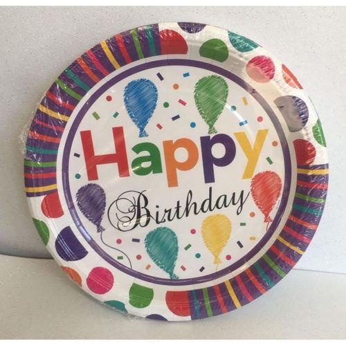 TABAK RADİANT HAPPY BİRTHDAY 8'Lİ