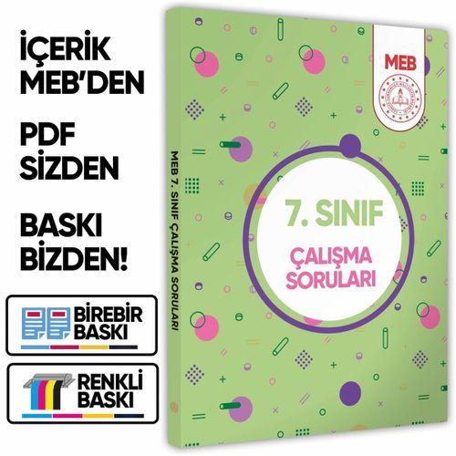 2026 7 Sınıf MEB Tüm Dersler Çalışma Soruları Soru Bankası (Renkli Baskı A4 Boyut) BASKI ÜCRETİ