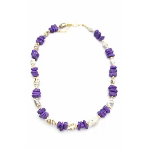 Deniz Kabuğu Kolye - Mor