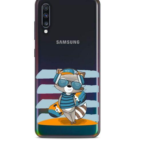 Zoologix (66) Samsung Galaxy A70 Şeffaf Kılıf Silikon Desenli