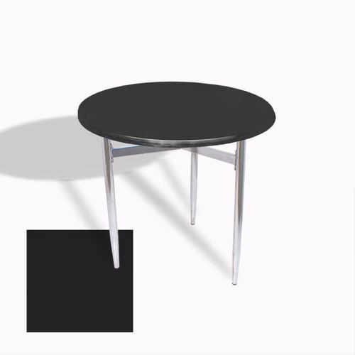 Dockers Venedik Masa Yuvarlak Çap 80 kromnikel (Werzalit, Wermodin veya Allzalit Tabla) - Siyah