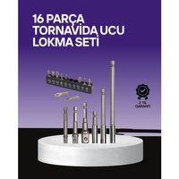 Çok Amaçlı 16lı Bits Uç Seti Dayanıklı Tornavida Adaptör