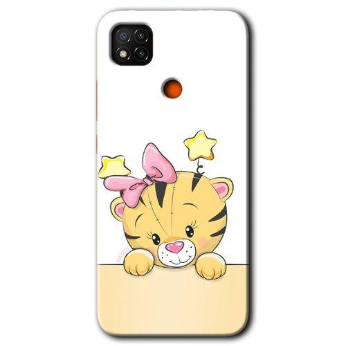 Xiaomi Redmi 9c Kılıf Baskılı Kapak - Sevimli Kedi +Tam Kaplayan Mat Seramik