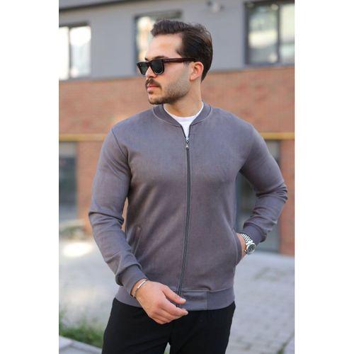 Erkek Scuba Süet Kumaş Bomber Hırka