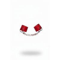 Kırmızı Kırbaç - Kelepçe Zincir Bağlantılı Deri Bileklik - Brf269