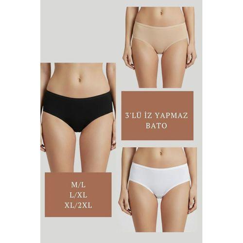 3lü Set Külot-siyah-beyaz-ten Dor2851