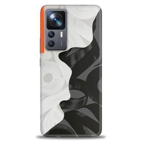 Xiaomi Mi 12T Pro Kılıf HD Baskılı Kılıf - Turuncu Çizgi + Tam Ekran Koruyucu