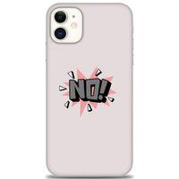 iPhone 11 Kılıf HD Baskılı Kılıf - No + Tam Ekran Koruyucu