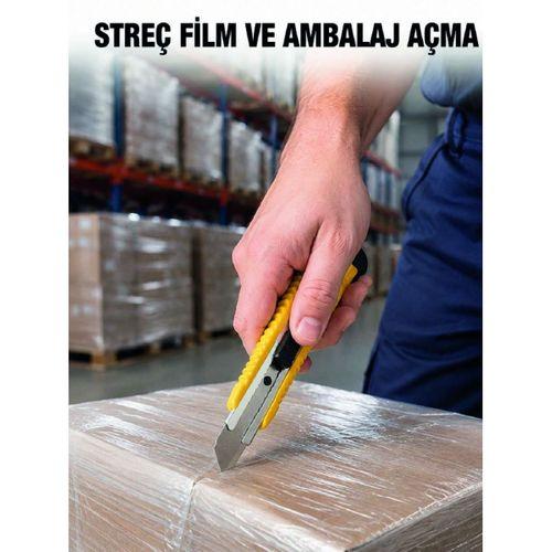 5’li Metal Falçata Seti Profesyonel Maket Bıçağı Kesici Falçata Sarı Ergonomik Saplı