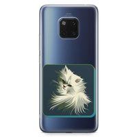 Huawei Mate 20 Pro Kılıf Kedi Minyatur Arka Kapak Koruma Desenli Full Koruyucu