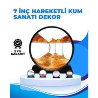 Döndürülebilir Dinamik Kum Tablosu – Stres Giderici, Yüksek Kaliteli Cam Ve Doğal Kum İle Sanatsal Masa Dekoru
