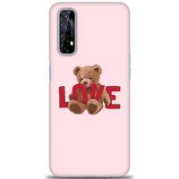 Realme 7 Kılıf HD Baskılı Kılıf - Love Bear + Tam Ekran Koruyucu