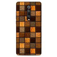 Xiaomi Redmi K20 Pro Kılıf Patchwork (32) Soft Silikon Kılıf Turuncu Kahve