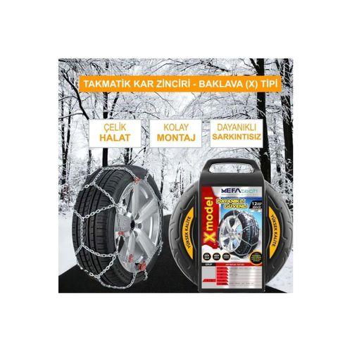 Oto Lastik Kar Zinciri 155/70/r15 X Tipi Binek Suv Takmatik Kolay Montaj
