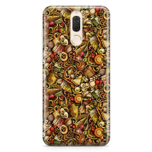 Huawei Mate 10 Lite Kılıf Gastronomi Doodle Arka Kapak Koruma Desenli Full Koruyucu