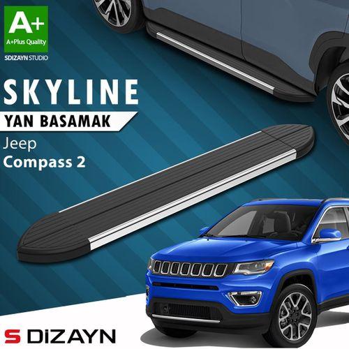 S-Dizayn Jeep Compass 2 Skyline Krom Yan Basamak 173 Cm 2017 Üzeri A+ Kalite