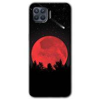 OPPO Oppo Reno 4 Lite Kılıf HD Desen Baskılı Arka Kapak - Kanlı Ay