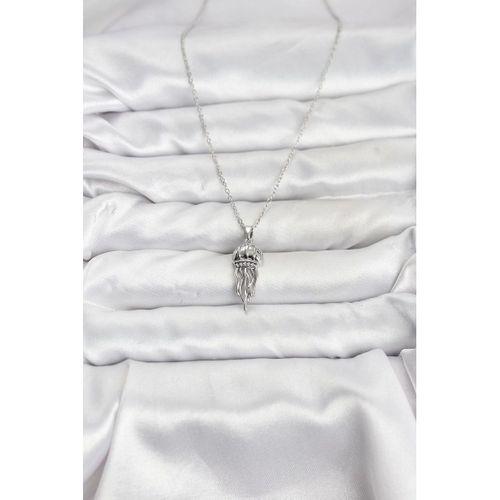 316L Çelik Zincir Gümüş Renk Deniz Anası Model Zirkon Taşlı Kadın Kolye