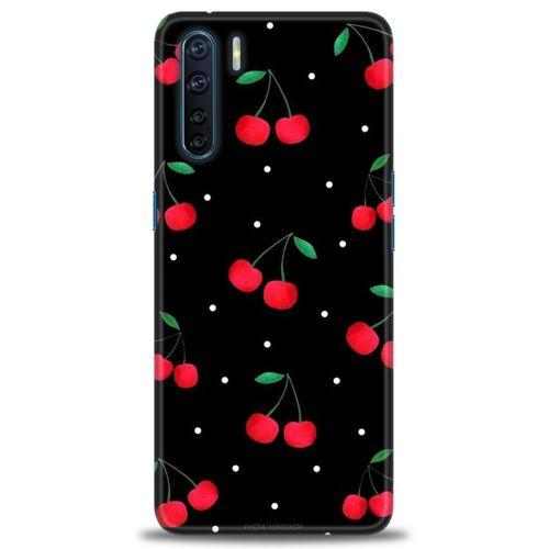 Oppo A91 / Reno 3 Kılıf HD Baskılı Kılıf - Kirazlar + Tam Ekran Koruyucu