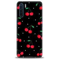Oppo A91 / Reno 3 Kılıf HD Baskılı Kılıf - Kirazlar + Tam Ekran Koruyucu