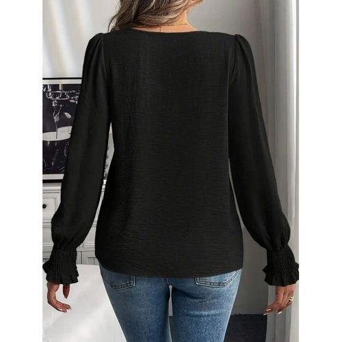 Kadın Uzun Kollu Yuvarlak Yaka Aerobin Bluz