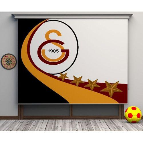 GALATASARAY LOGO BASKILI STOR PERDE 4 YILDIZ BASKILI STOR PERDE