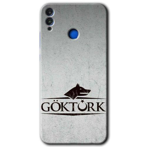 Potkal Hediye Fabrikası Honor 8c HD Baskılı Kılıf + 9D Tam Ekran Koruyucu - Göktürk