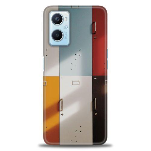 Oppo A96 4G Kılıf HD Baskılı Kılıf - Renkli Kapılar + Tam Ekran Koruyucu